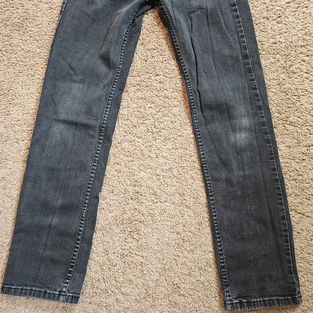 Levis 514 Jeans Mens Tag 29x32 Fit 28x29 Black Straight Denim Dark Wash Stretch - Picture 10 of 13
